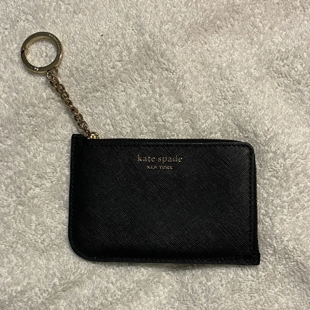 Kate Spade Black Card Holder Keychain